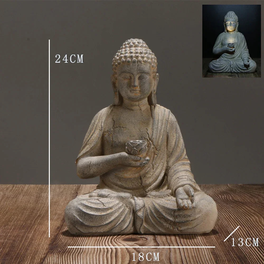 Solar LED Buddha Garden Statue