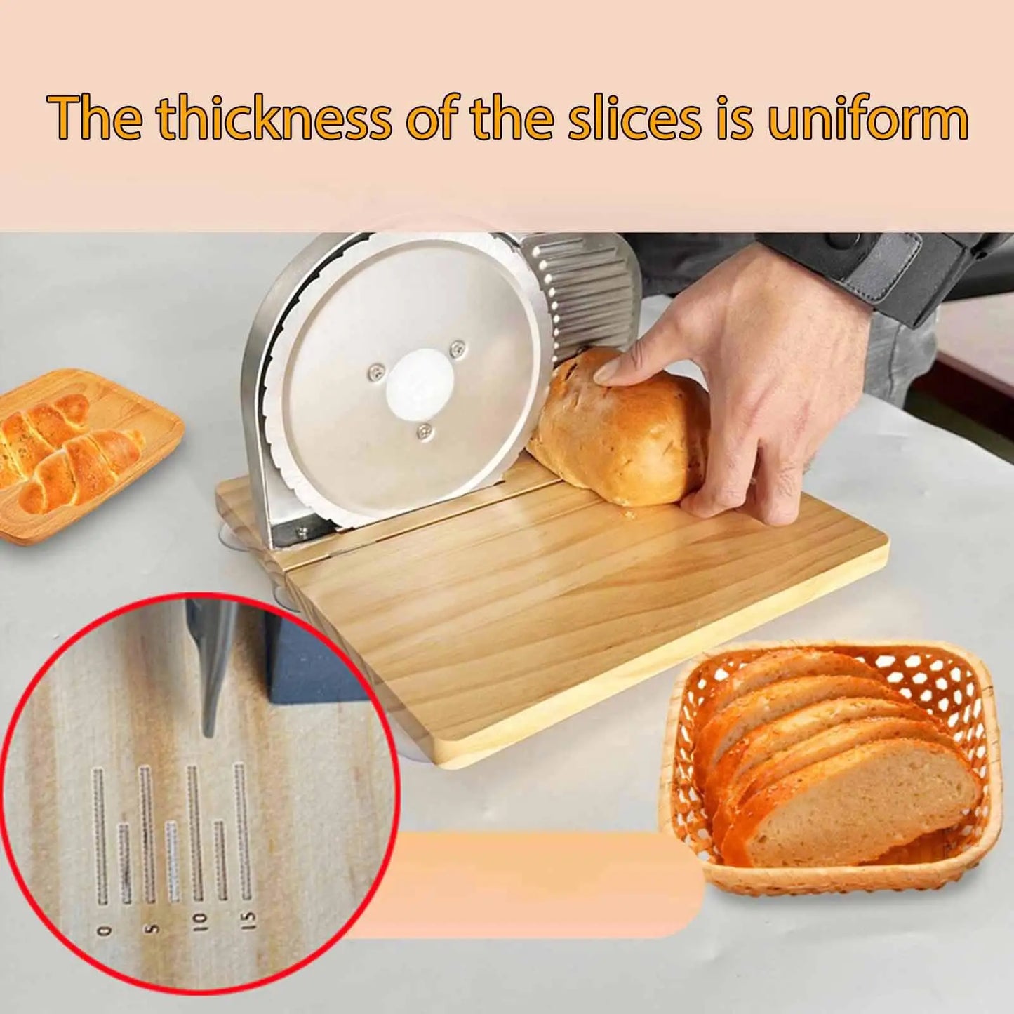 Perfect-Slice Manual Bread Slicer
