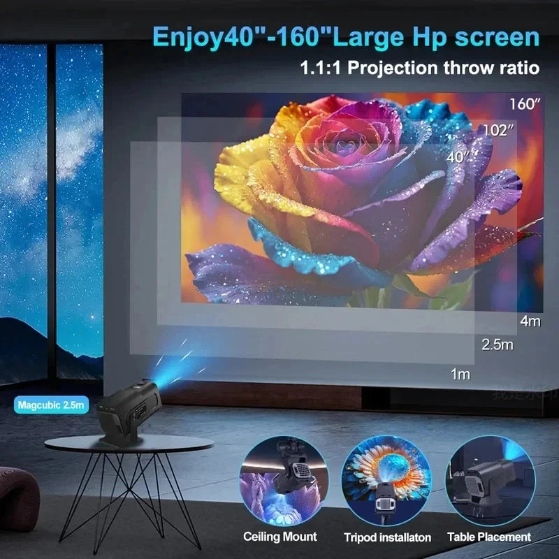 1080P Android Projector WiFi Bluetooth