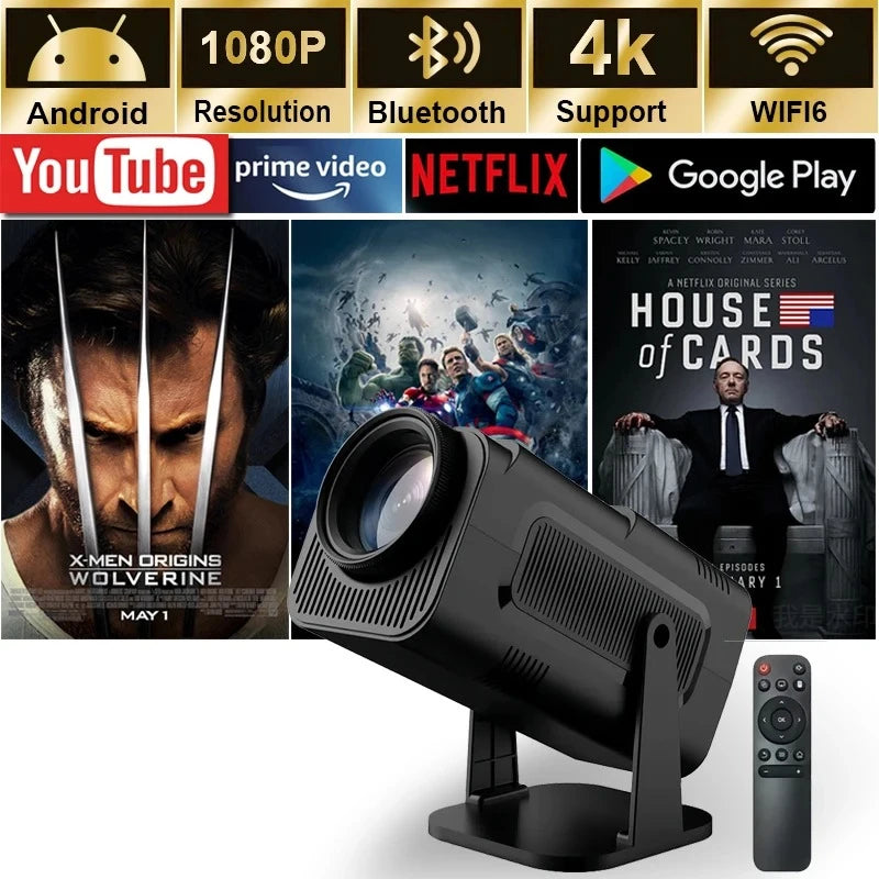 1080P Android Projector WiFi Bluetooth